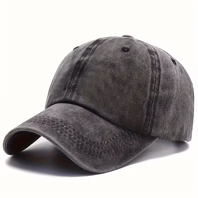 Casquette "Faded" Vintage – Noir Délavé (Dad Hat Y2K)