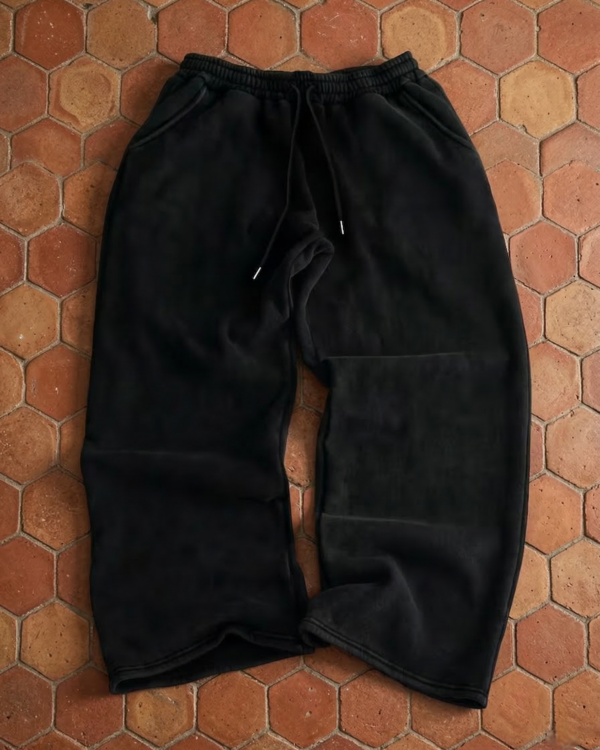 Jogging Droit "Core" – Noir (Coupe Ample Y2K)