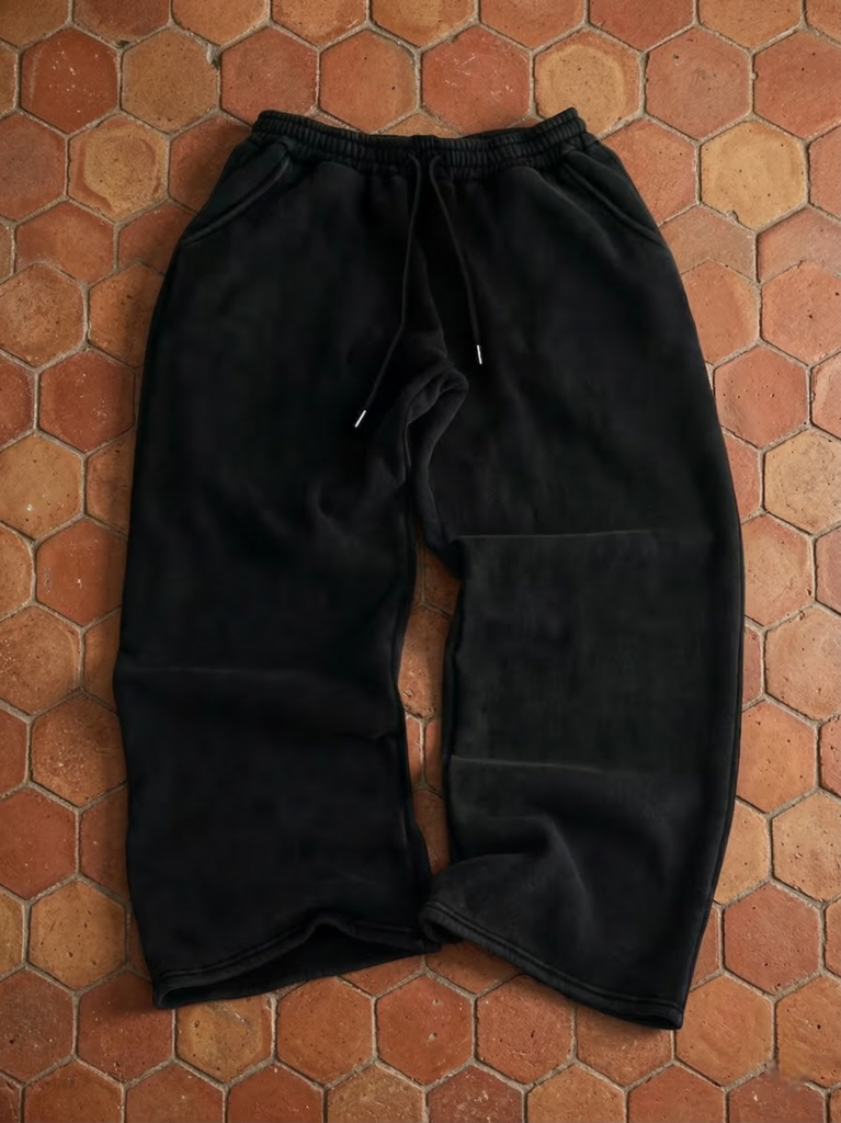 Jogging Droit "Core" – Noir (Coupe Ample Y2K)